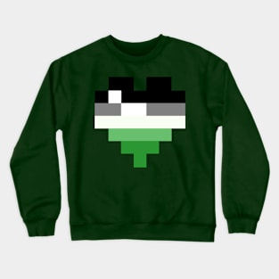 Pixel Heart - Aro Pride Crewneck Sweatshirt